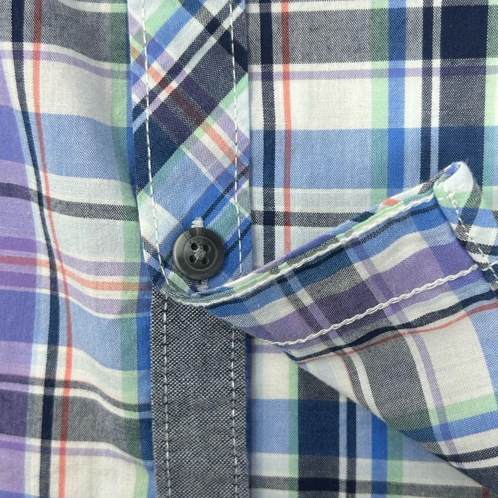 Old Navy Boys Multi Color Plaid Long Sleeve Button Up Shirt Size 4T‎